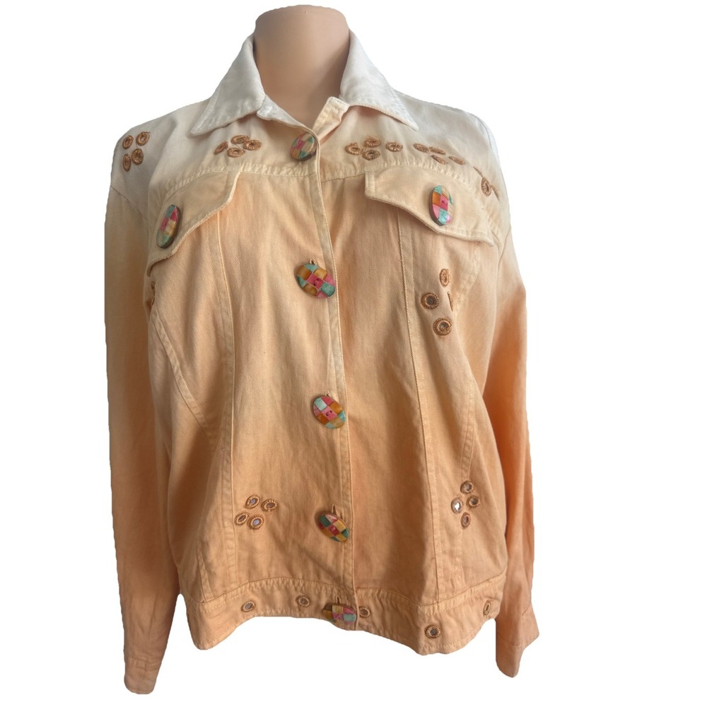 Flashback Couture Women's Cotton Floral Embroidered BOHO Jacket S‎